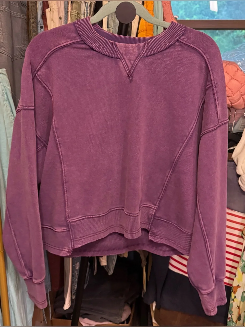 NWOT Free People FP Movement Intercept Pullover - Champion Purple - Small